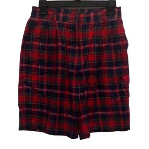 EP Pro Red and Navy Blue Women's Plaid Shorts